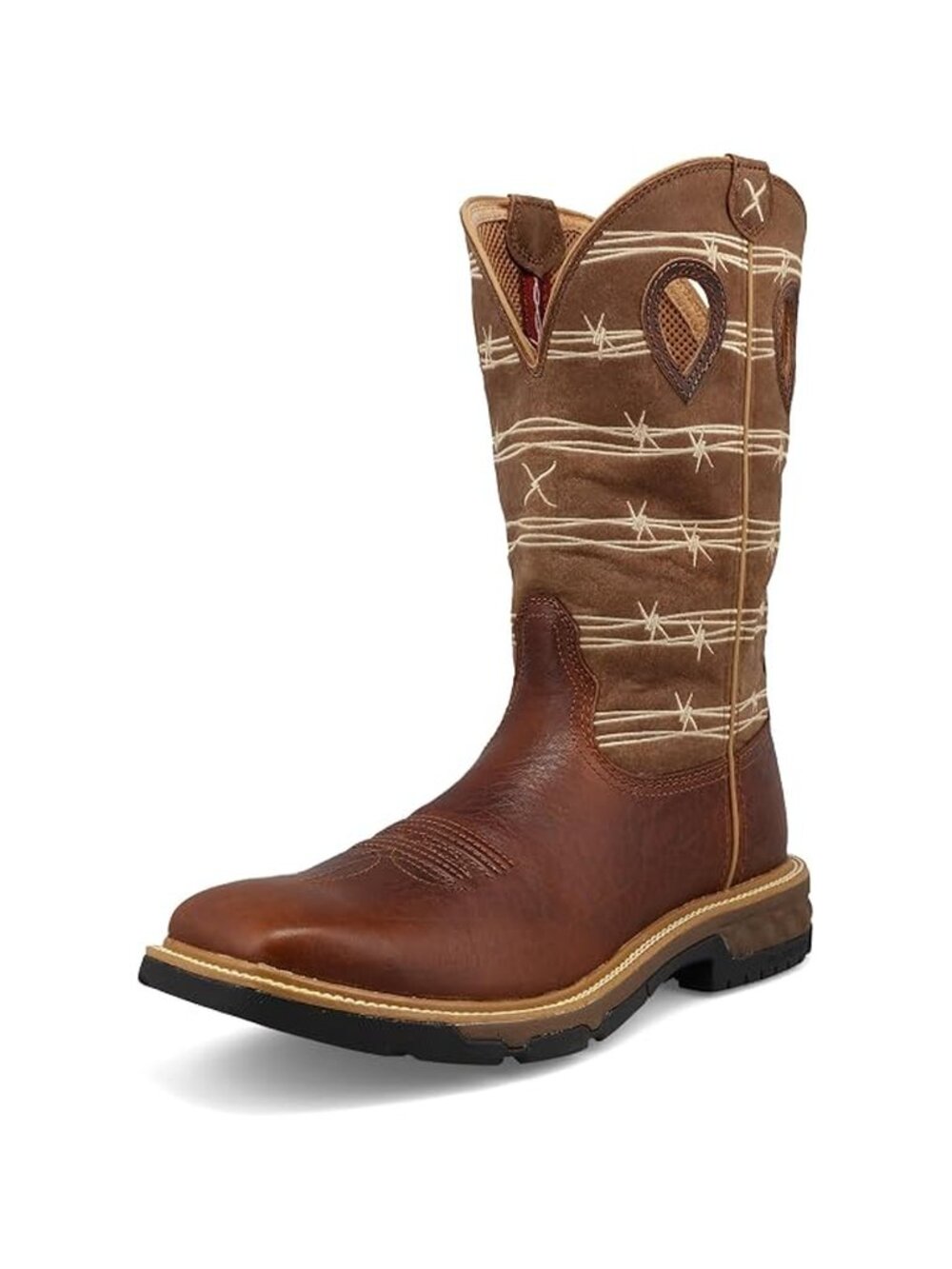 NEW Twisted X Men’s Rustic Brown & Lion Western Work Boots